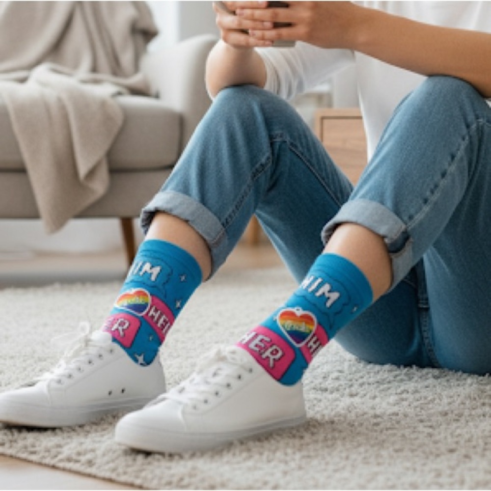 Unisex Non Binary Pride Crew Socks